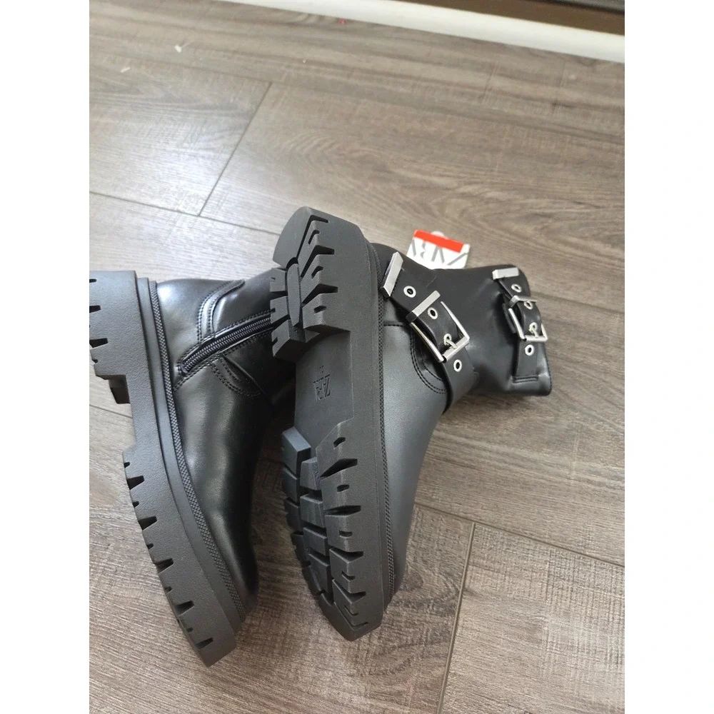 Zara toddler girl combat boots size 12.5‎